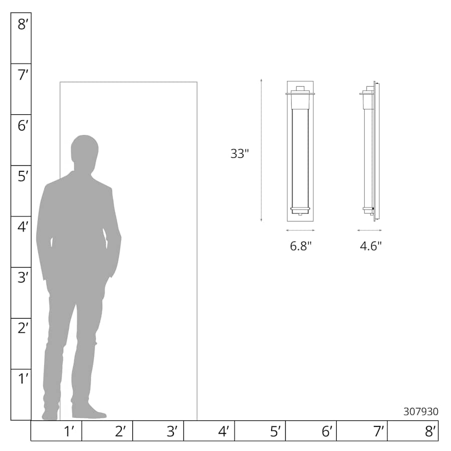 Hubbardton Forge Airis 33" Tall Outdoor Wall Sconce