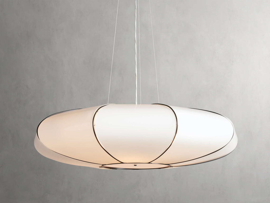 Italian Milk Glass Cloud Chandelier
