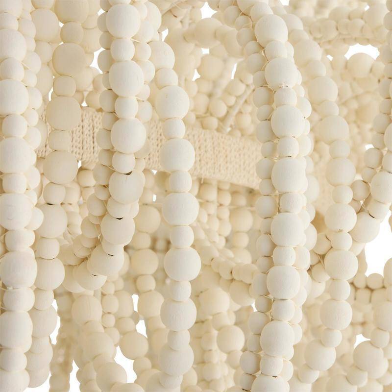 Keely Draped White Wood Chandelier