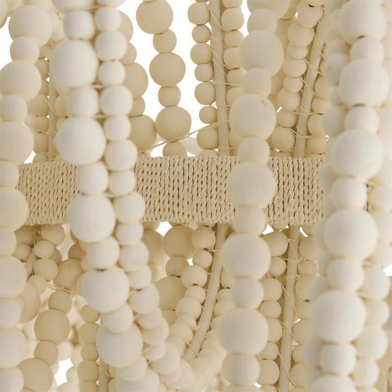 Keely Draped White Wood Chandelier