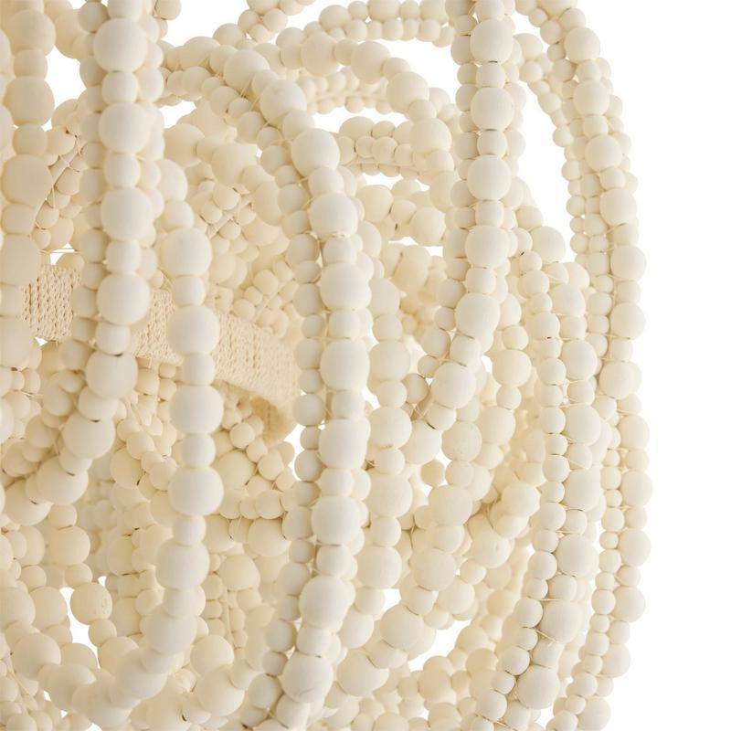 Keely Draped White Wood Chandelier
