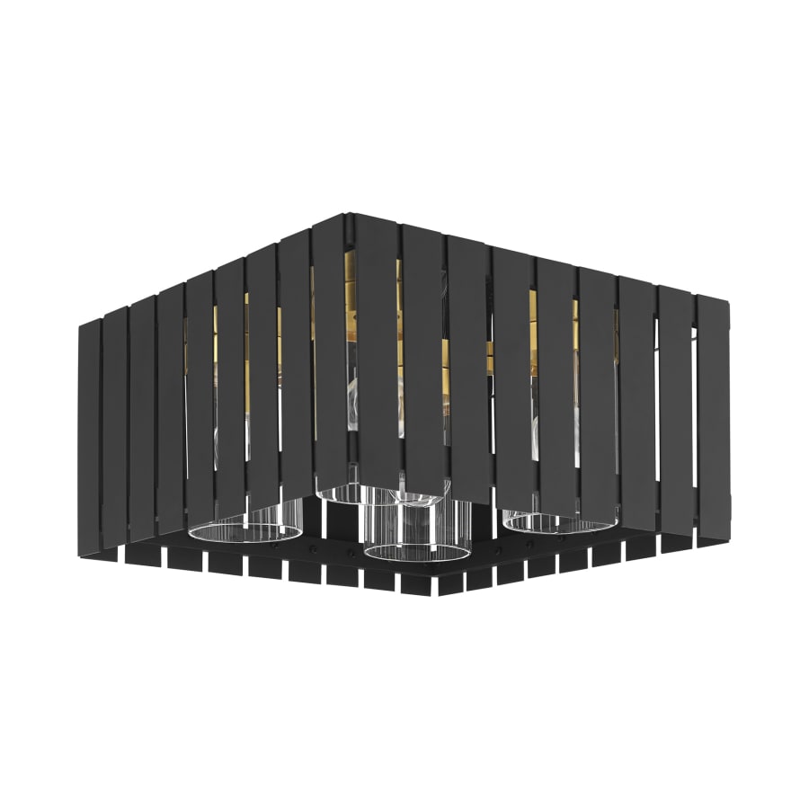 Livex Lighting Greenwich 4 Light 13" Wide Flush Mount Outdoor Ceiling Fixture