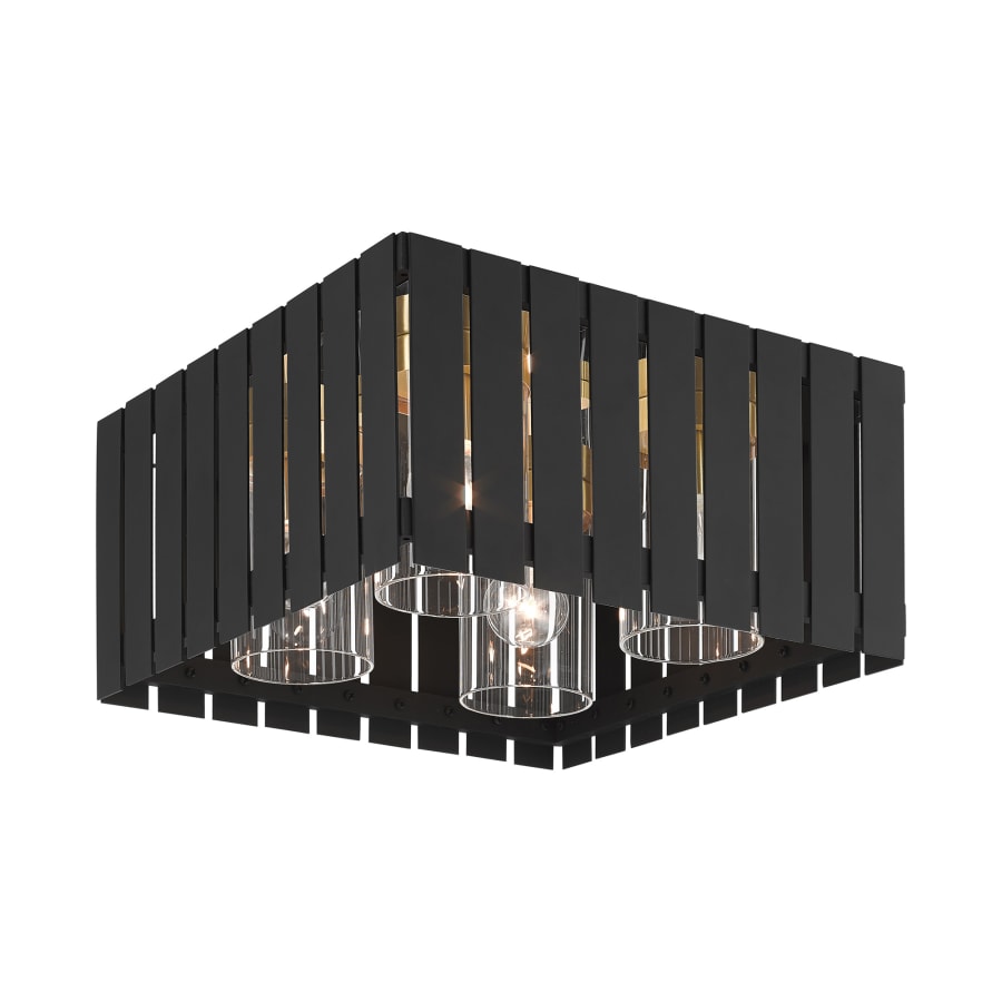 Livex Lighting Greenwich 4 Light 13" Wide Flush Mount Outdoor Ceiling Fixture