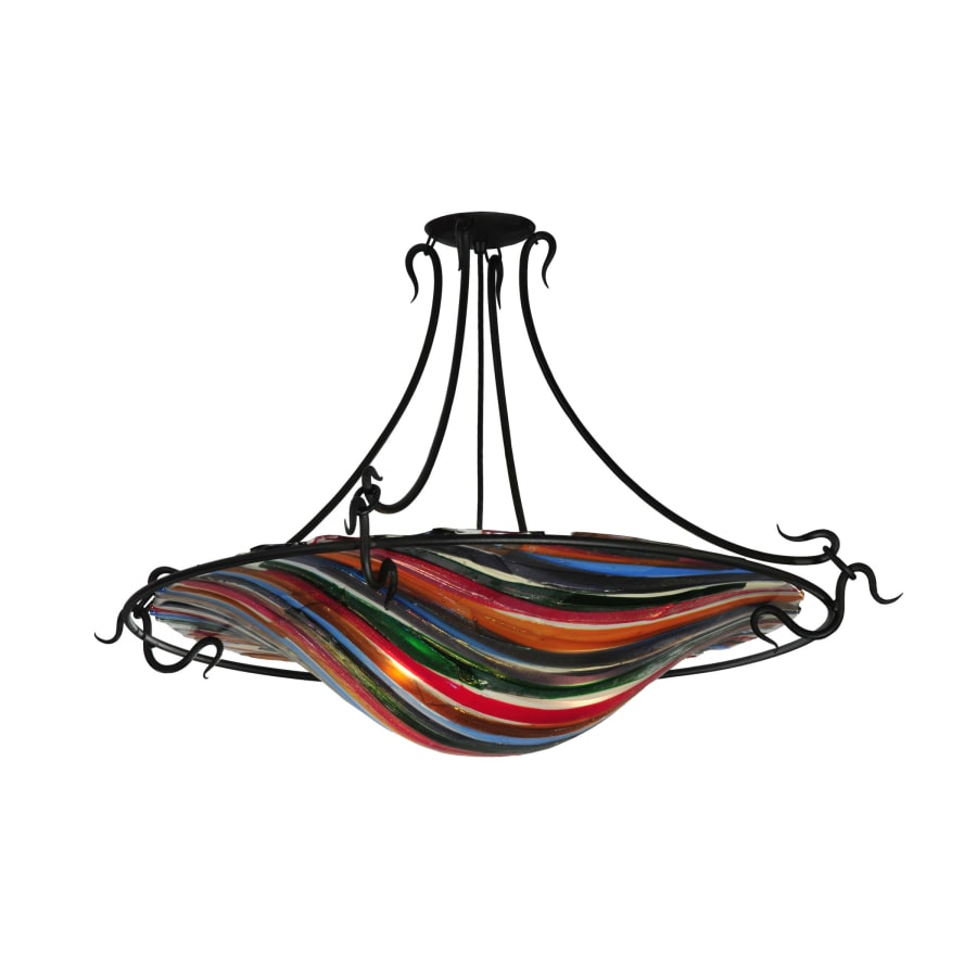Meyda Tiffany 36" W Fused Glass Semi-Flushmount Ceiling Fixture