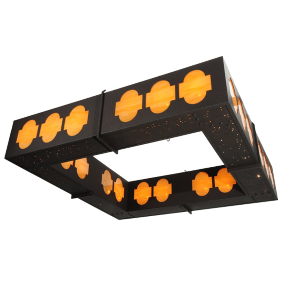 Meyda Tiffany Diablos 24 Light 85" Wide Semi-Flush Square Ceiling Fixture
