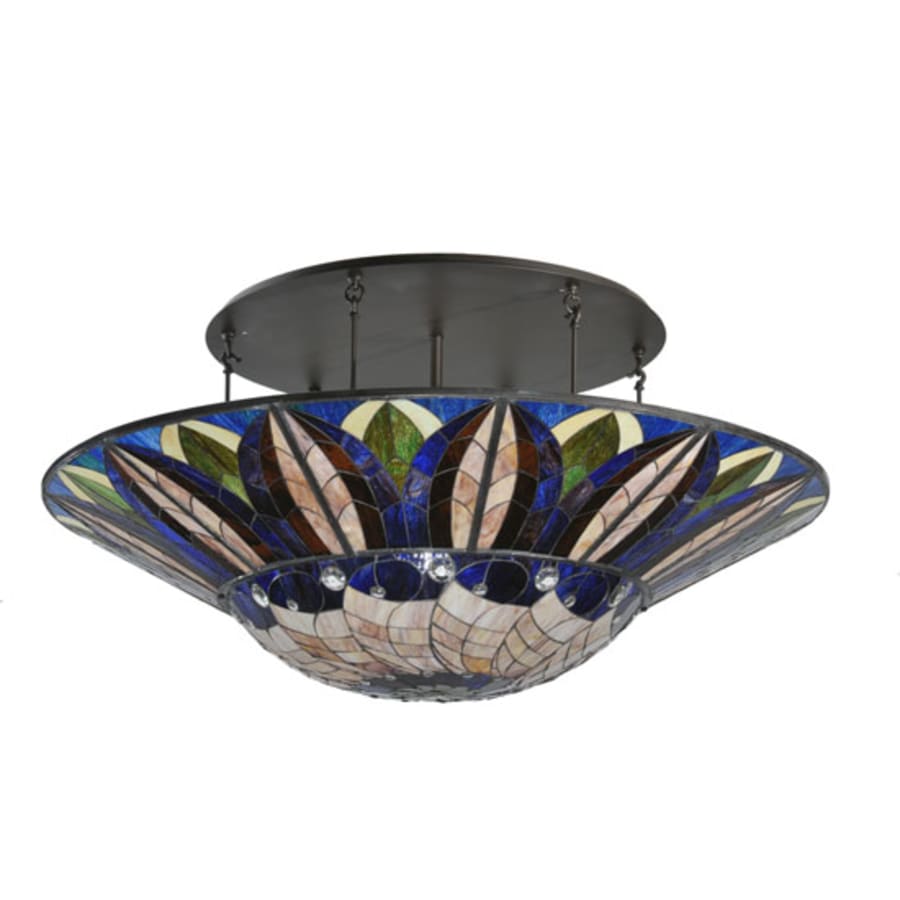 Meyda Tiffany Tampa Bay 12 Light 60" Wide Semi-Flush Bowl Ceiling Fixture - Oil Rubbed Bronze Finish