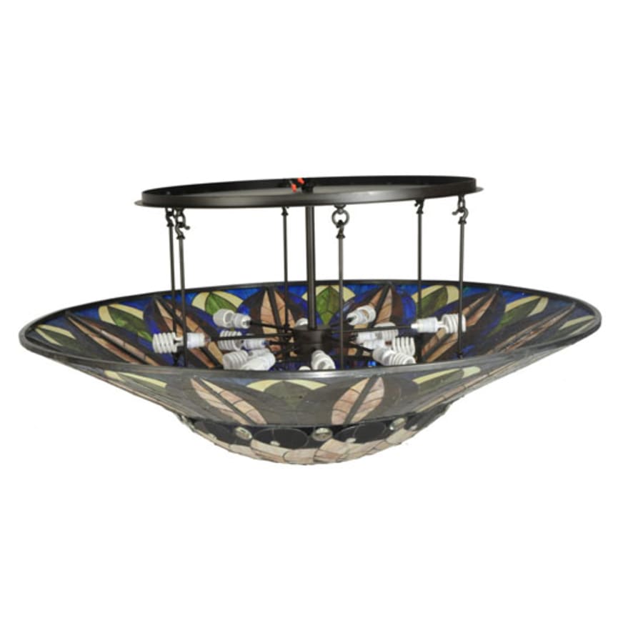 Meyda Tiffany Tampa Bay 12 Light 60" Wide Semi-Flush Bowl Ceiling Fixture - Oil Rubbed Bronze Finish