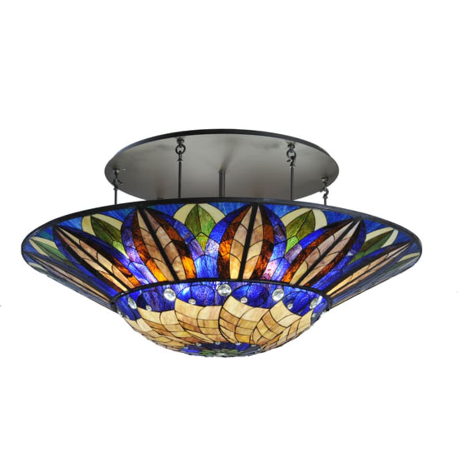 Meyda Tiffany Tampa Bay 12 Light 60" Wide Semi-Flush Bowl Ceiling Fixture - Oil Rubbed Bronze Finish