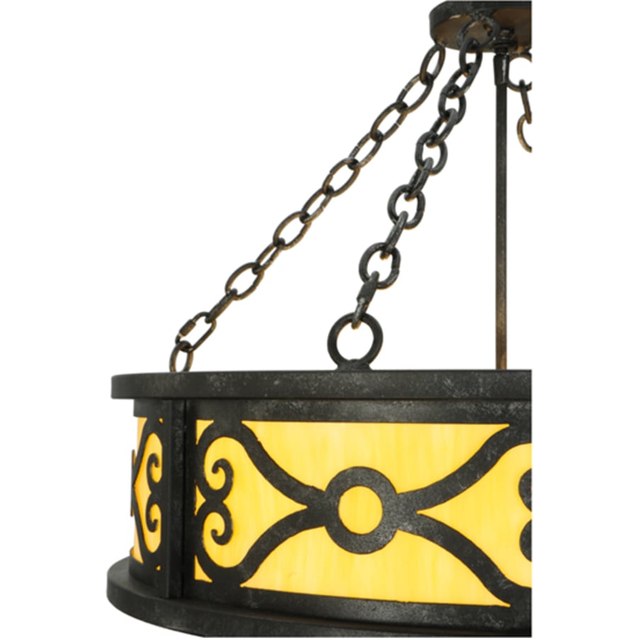 Meyda Tiffany Donya 4 Light 26" Wide Semi-Flush Drum Ceiling Fixture - Cajun Spice Finish