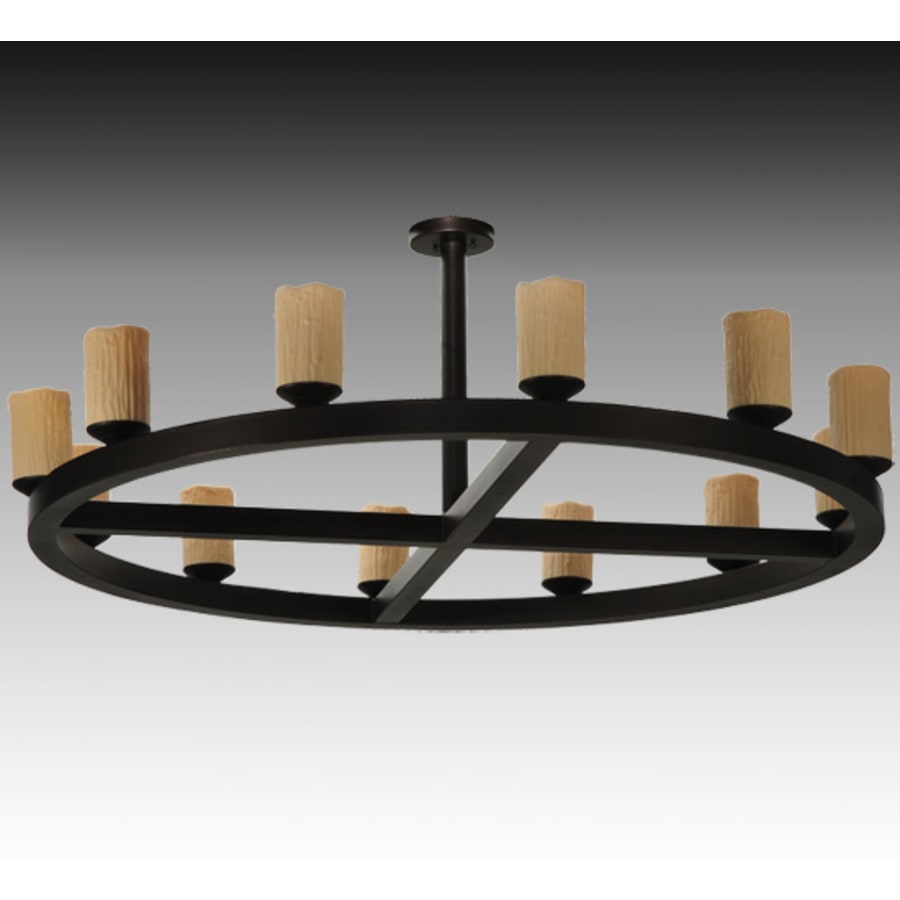Meyda Tiffany Horizon Ring 12 Light 61" Wide Semi-Flush Ceiling Fixture