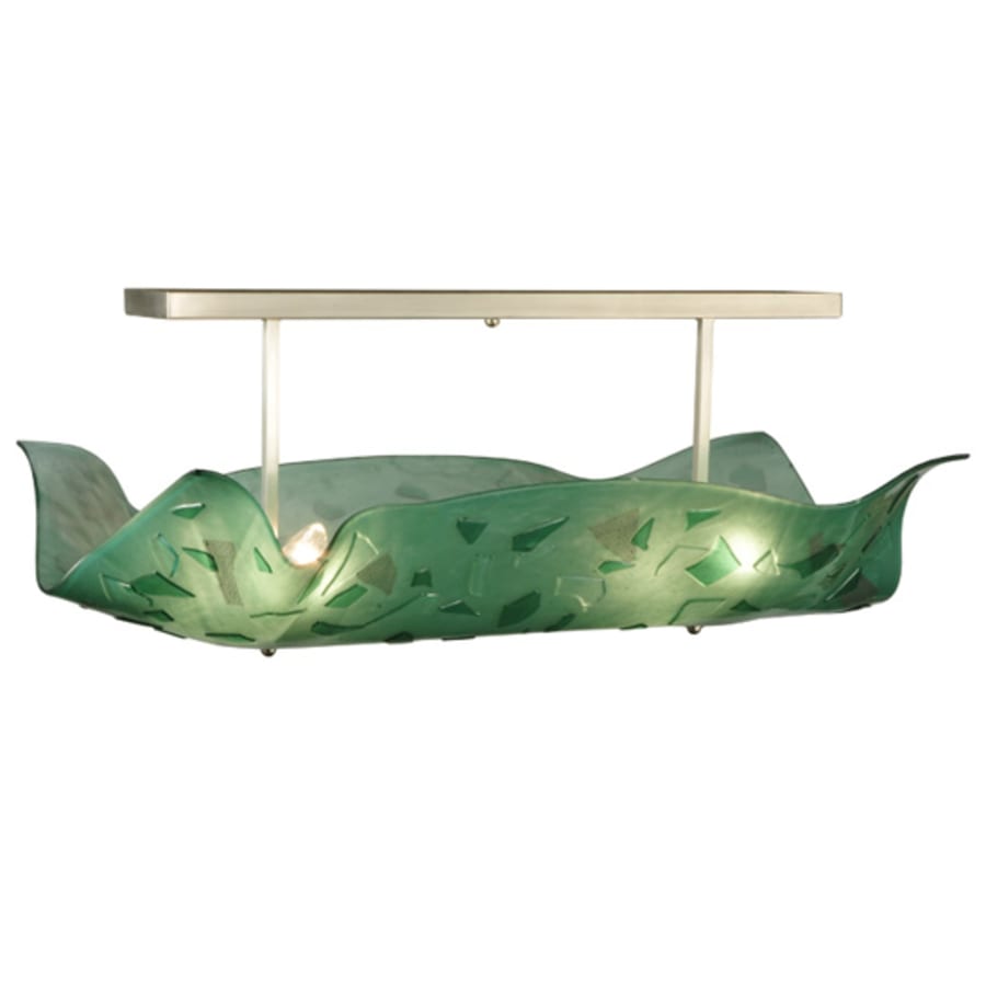 Meyda Tiffany Metro Fusion 4 Light 38" Wide Semi-Flush Linear Ceiling Fixture