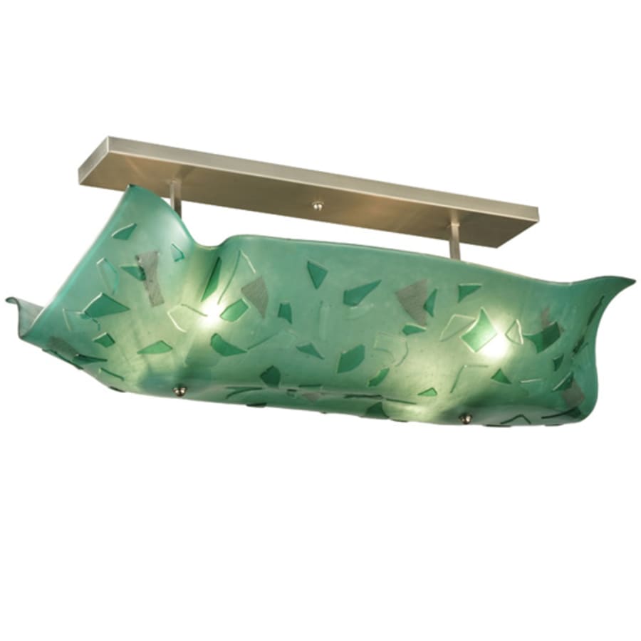 Meyda Tiffany Metro Fusion 4 Light 38" Wide Semi-Flush Linear Ceiling Fixture