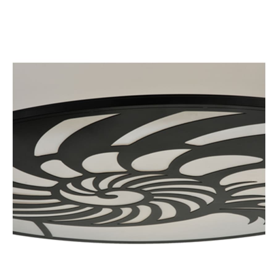 Meyda Tiffany Nautilus 10 Light 60" Wide Flush Mount Drum Ceiling Fixture - Antique Iron Gate Finish