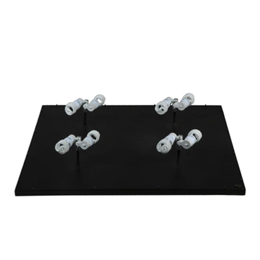 Meyda Tiffany Ivy 8 Light 51" Wide Flush Mount Square Ceiling Fixture - Textured Black Finish - GU24 Bulb Base