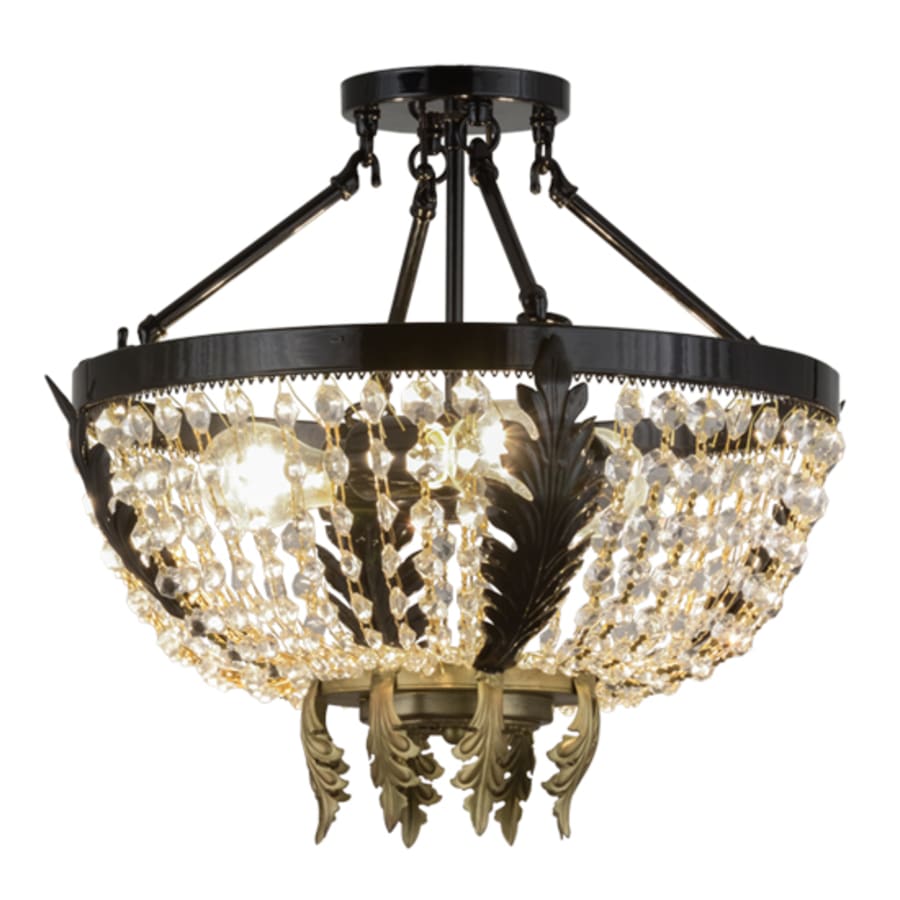 Meyda Tiffany Chrisanne 3 Light 16" Wide Semi-Flush Bowl Ceiling Fixture