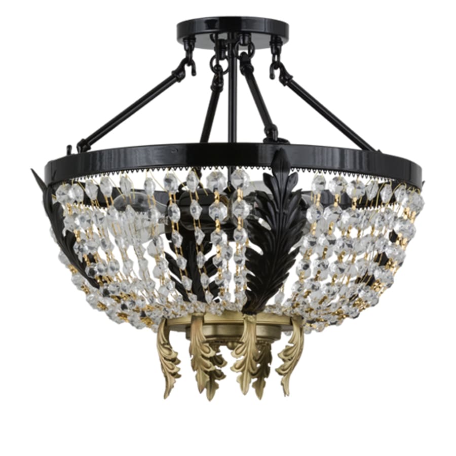 Meyda Tiffany Chrisanne 3 Light 16" Wide Semi-Flush Bowl Ceiling Fixture