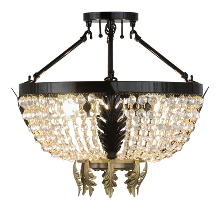 Meyda Tiffany Chrisanne 3 Light 16" Wide Semi-Flush Bowl Ceiling Fixture