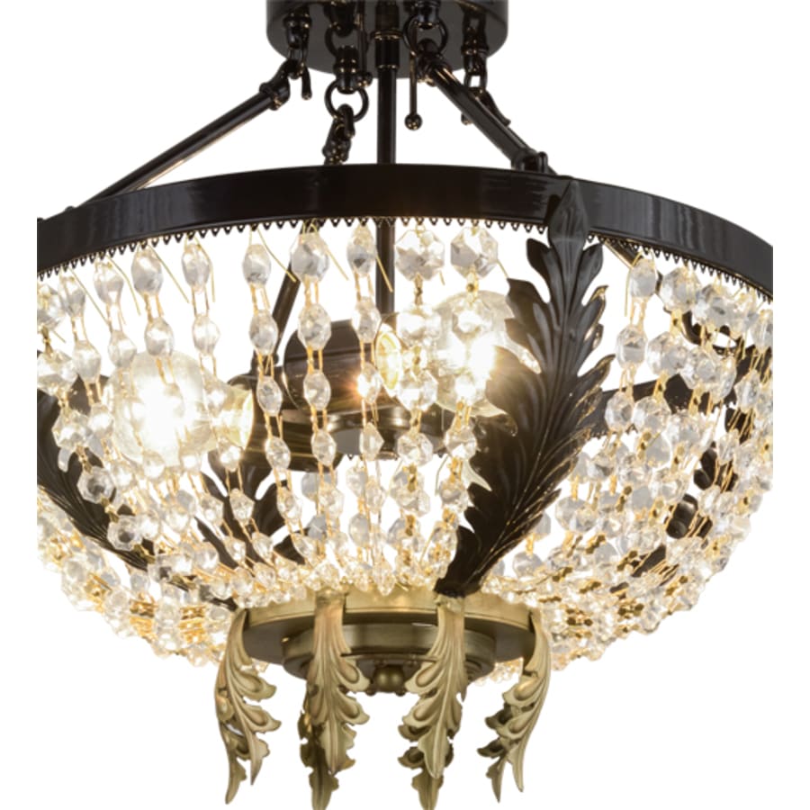 Meyda Tiffany Chrisanne 3 Light 16" Wide Semi-Flush Bowl Ceiling Fixture