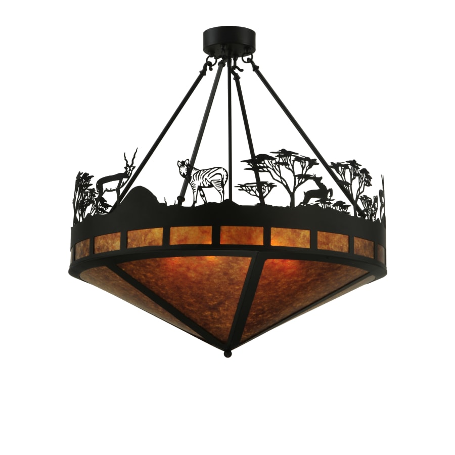 Meyda Tiffany 29" W Serengeti Semi-Flushmount Ceiling Fixture