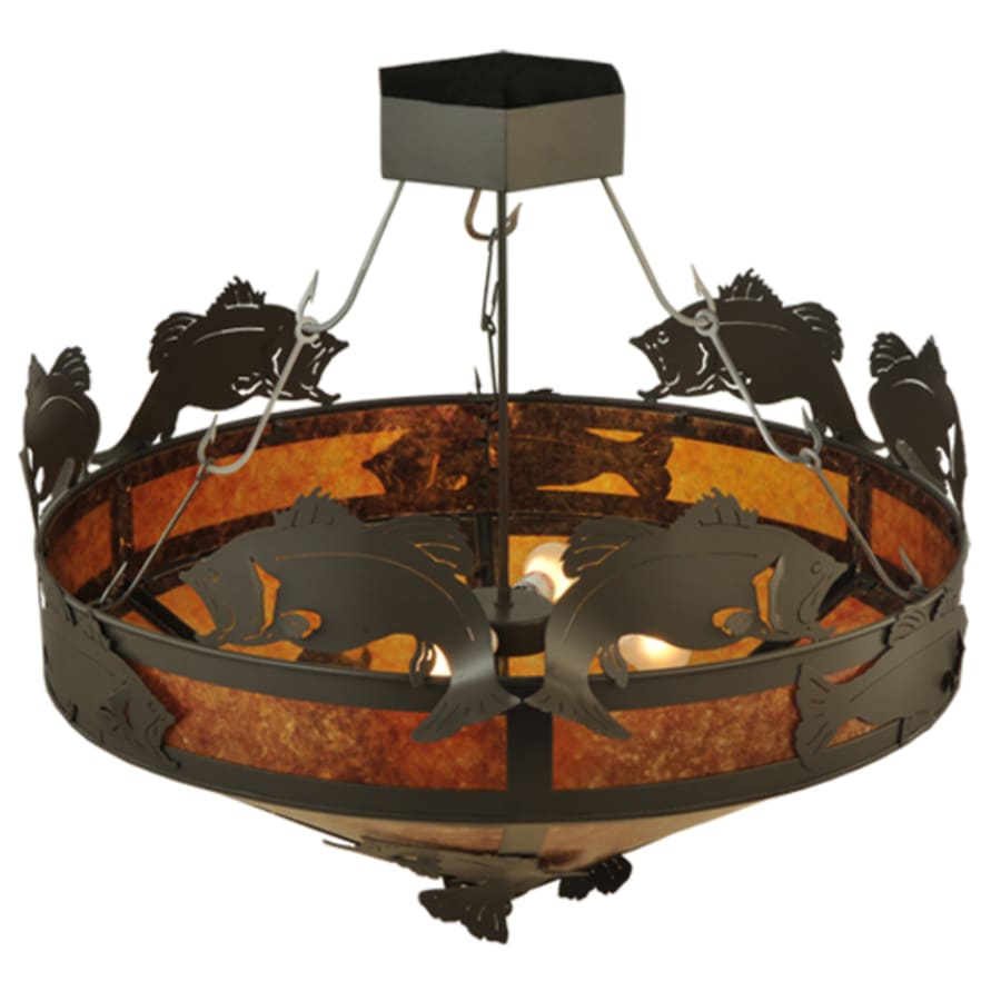 Meyda Tiffany Catch of the Day 4 Light 38" Wide Semi-Flush Ceiling Fixture