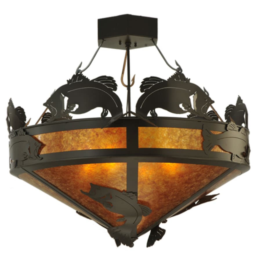 Meyda Tiffany Catch of the Day 4 Light 38" Wide Semi-Flush Ceiling Fixture