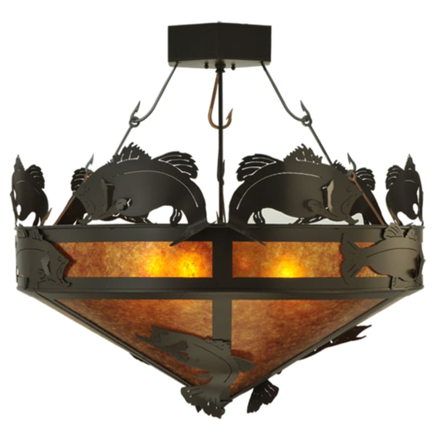 Meyda Tiffany Catch of the Day 4 Light 38" Wide Semi-Flush Ceiling Fixture