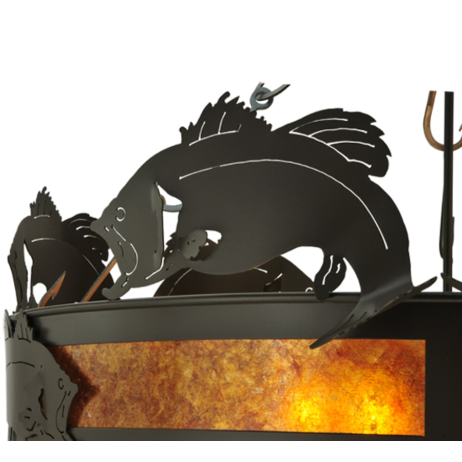Meyda Tiffany Catch of the Day 4 Light 38" Wide Semi-Flush Ceiling Fixture