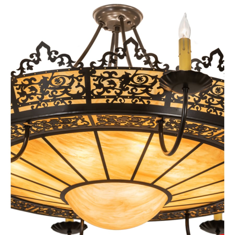 Meyda Tiffany Stanley 8 Light 46" Wide Semi-Flush Ceiling Fixture