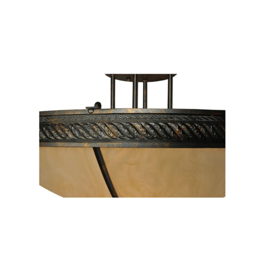 Meyda Tiffany Hoja 4 Light 30" Wide Semi-Flush Bowl Ceiling Fixture