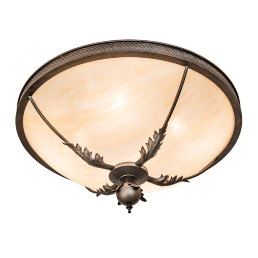 Meyda Tiffany Hoja 4 Light 30" Wide Semi-Flush Bowl Ceiling Fixture