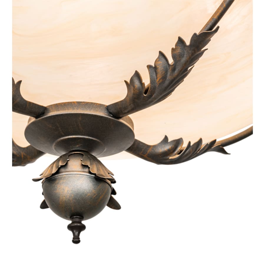 Meyda Tiffany Hoja 4 Light 30" Wide Semi-Flush Bowl Ceiling Fixture