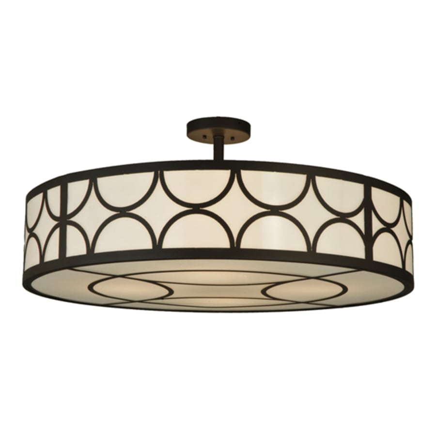 Meyda Tiffany Revival Deco Cilindro 4 Light 36" Wide Semi-Flush Drum Ceiling Fixture