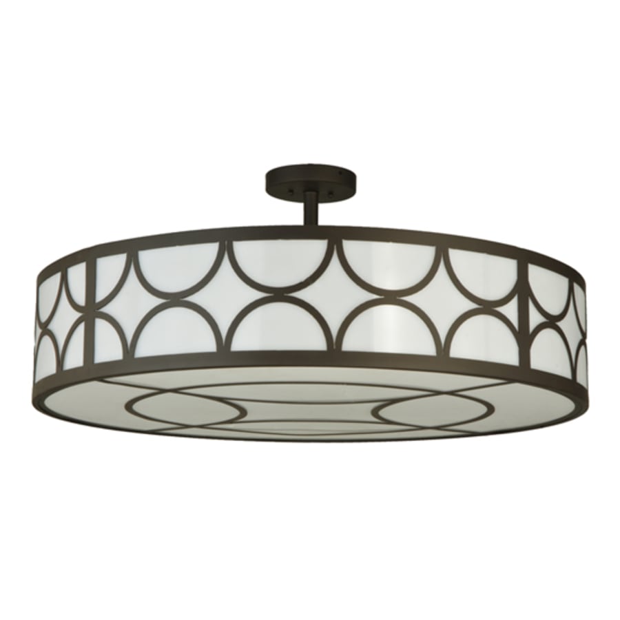 Meyda Tiffany Revival Deco Cilindro 4 Light 36" Wide Semi-Flush Drum Ceiling Fixture