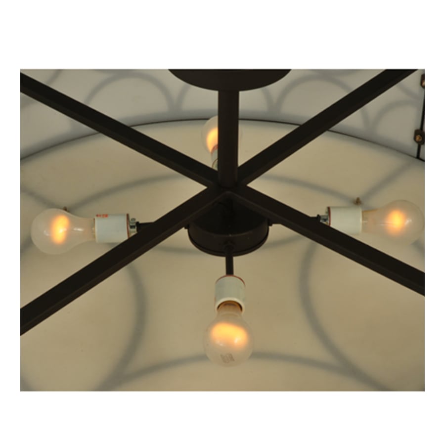 Meyda Tiffany Revival Deco Cilindro 4 Light 36" Wide Semi-Flush Drum Ceiling Fixture