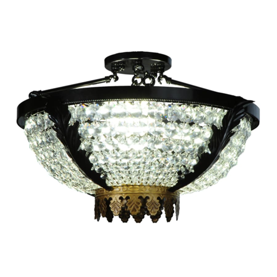 Meyda Tiffany Chrisanne 3 Light 18" Wide Semi-Flush Bowl Ceiling Fixture