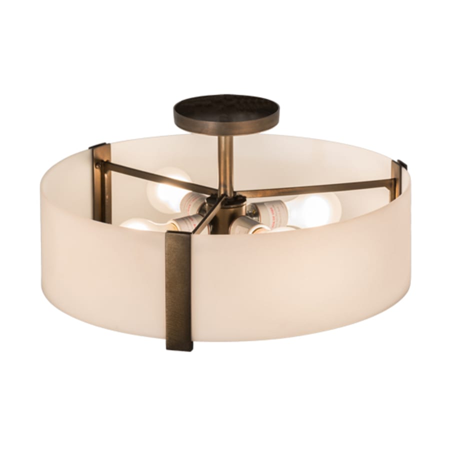 Meyda Tiffany Cilindro Bartel 4 Light 18" Wide Semi-Flush Drum Ceiling Fixture