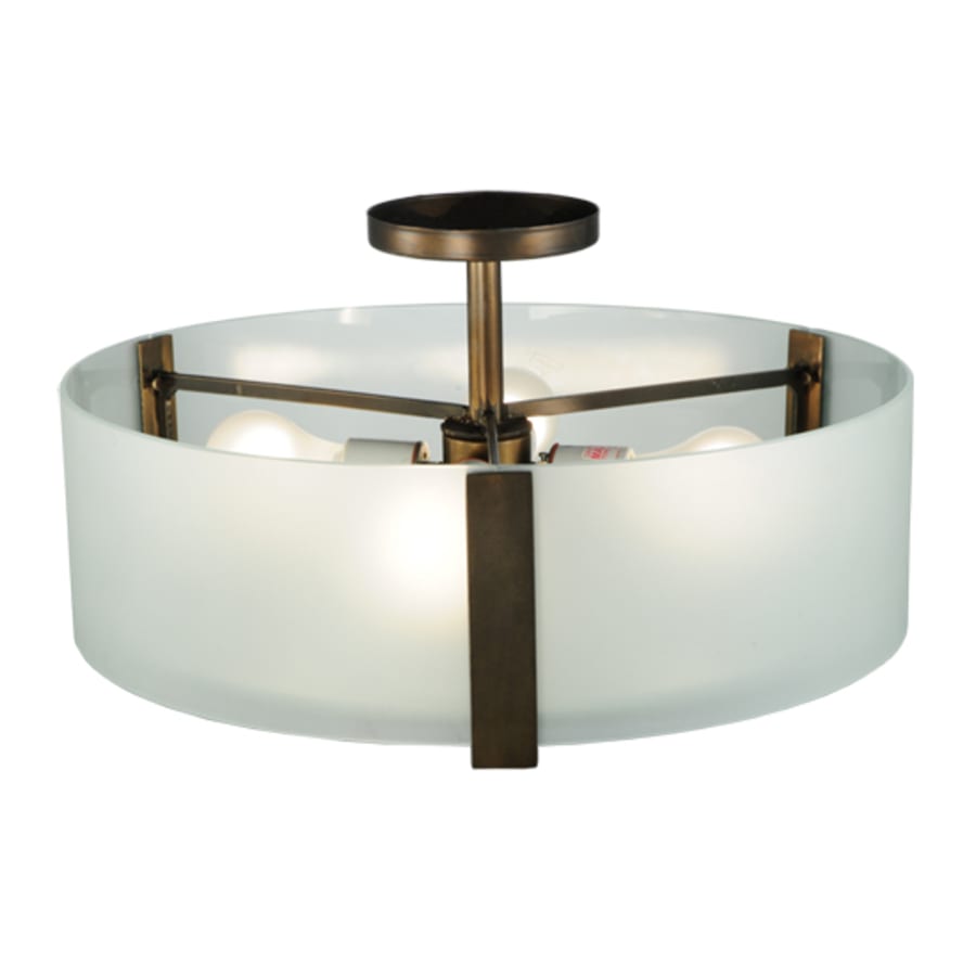 Meyda Tiffany Cilindro Bartel 4 Light 18" Wide Semi-Flush Drum Ceiling Fixture