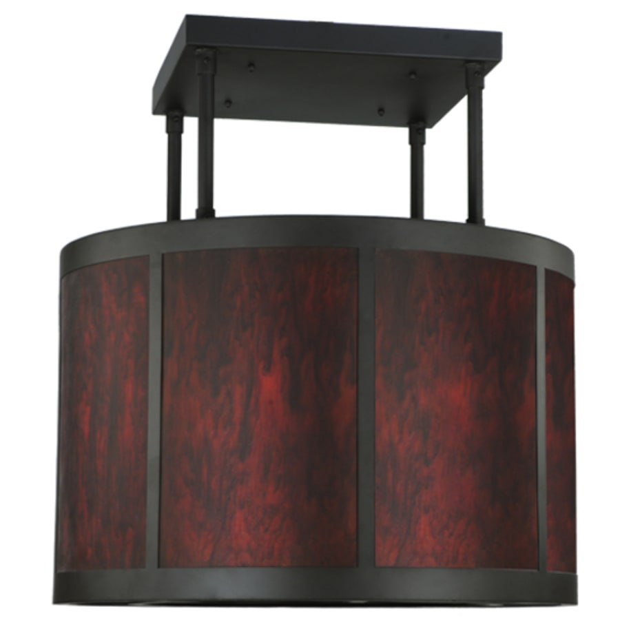 Meyda Tiffany Cilindro Vicksburg 8 Light 36" Wide Semi-Flush Drum Ceiling Fixture