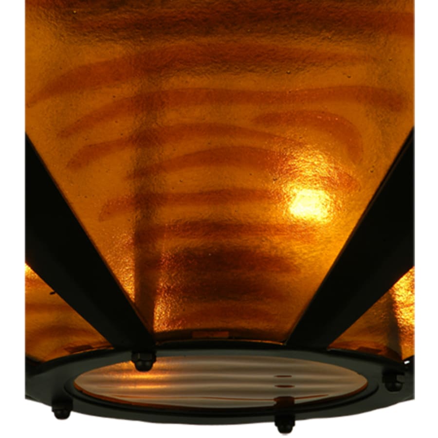 Meyda Tiffany Metro Fusion 4 Light 49" Wide Semi-Flush Bowl Ceiling Fixture with Fused Glass Shade - Mahogany Bronze Finish