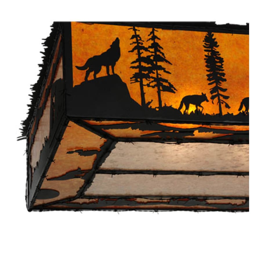 Meyda Tiffany Wildlife at Dusk 12 Light 81" Wide Flush Mount Ceiling Fixture