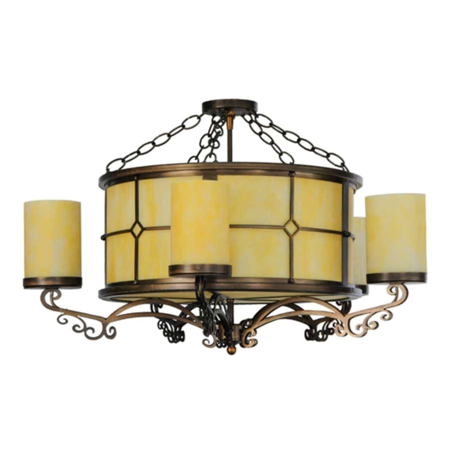 Meyda Tiffany Standford 5 Light 30" Wide Semi-Flush Ceiling Fixture