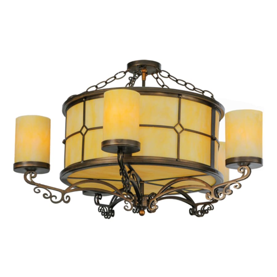Meyda Tiffany Standford 5 Light 30" Wide Semi-Flush Ceiling Fixture