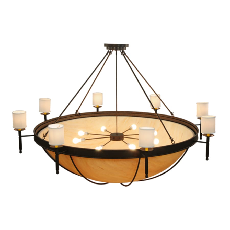 Meyda Tiffany Alysia 8 Light 85" Wide Semi-Flush Bowl Ceiling Fixture