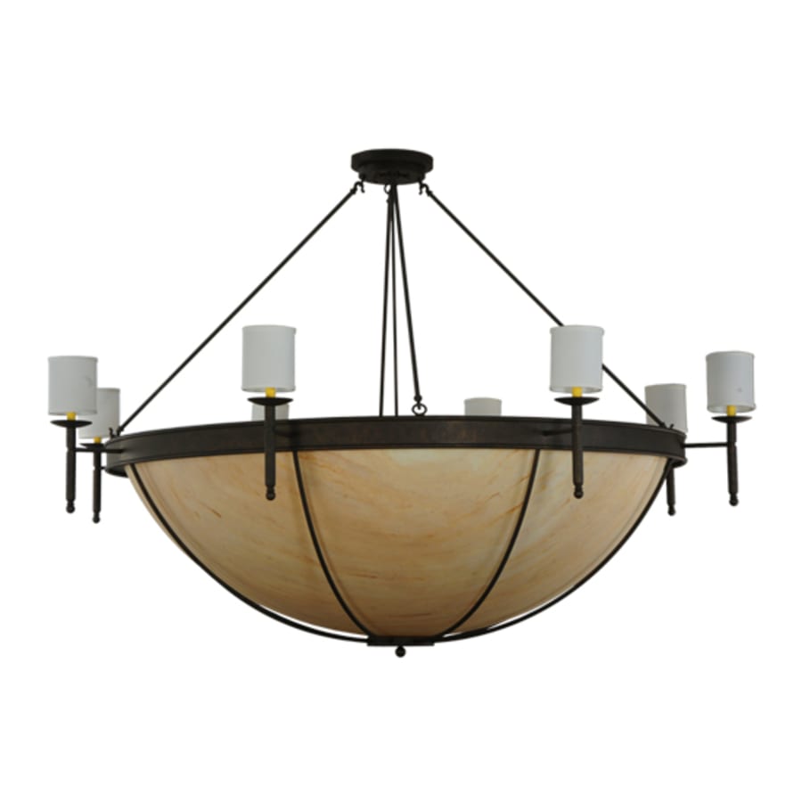 Meyda Tiffany Alysia 8 Light 85" Wide Semi-Flush Bowl Ceiling Fixture