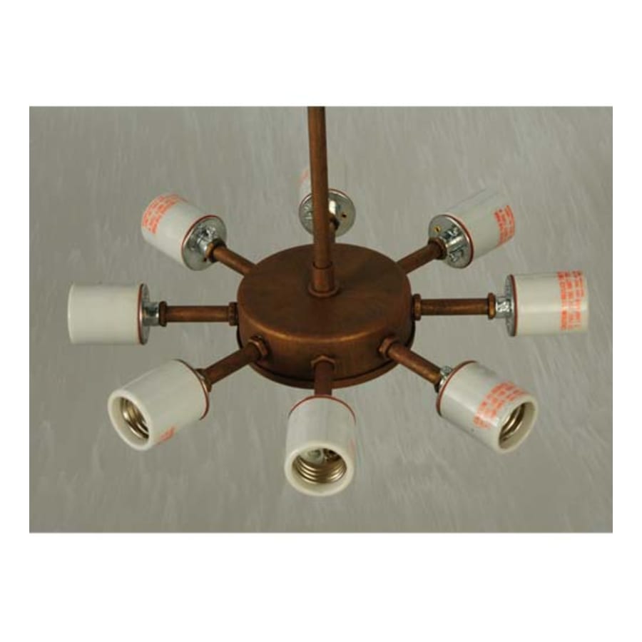 Meyda Tiffany Urban 8 Light 43" Wide Semi-Flush Bowl Ceiling Fixture - Cortez Gold Finish