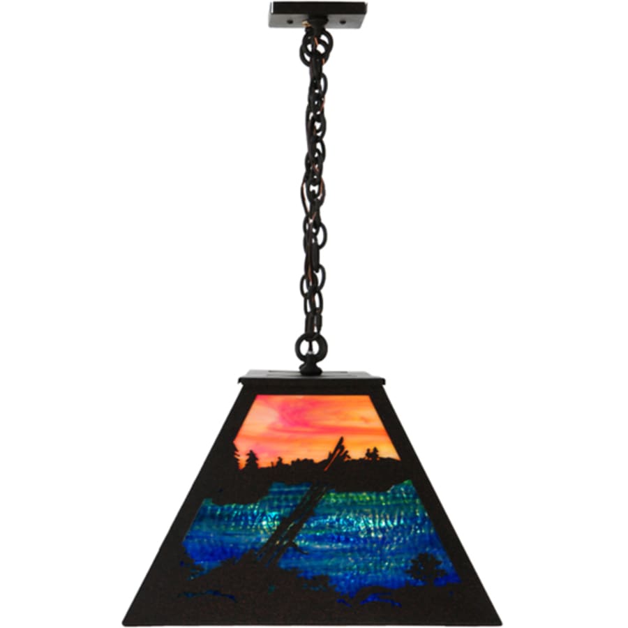 Meyda Tiffany Battling Bucks 9 Light 48" Wide Linear Pendant