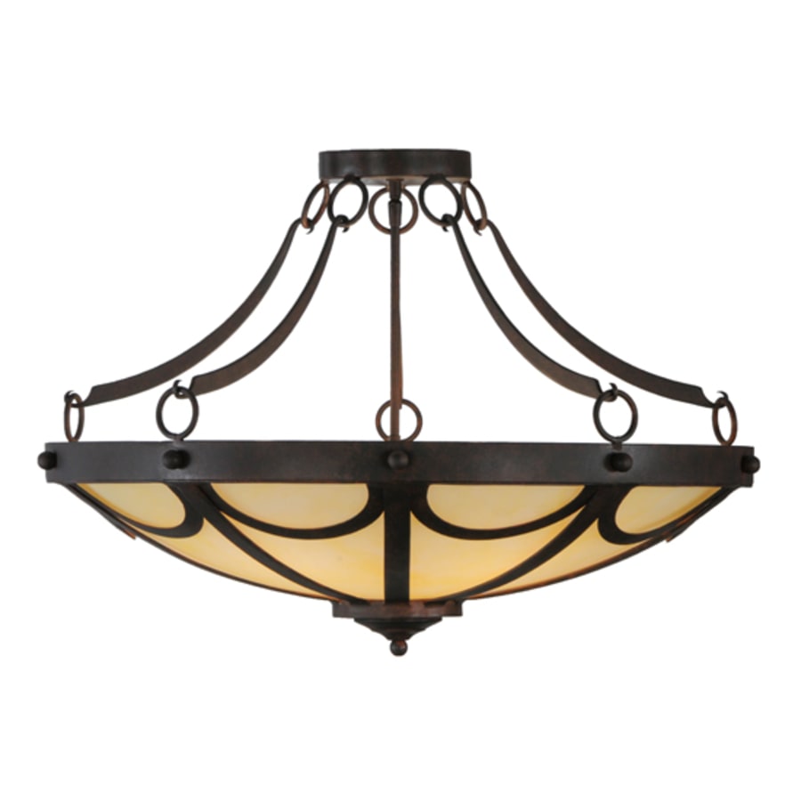 Meyda Tiffany Carousel 5 Light 29" Wide Semi-Flush Bowl Ceiling Fixture
