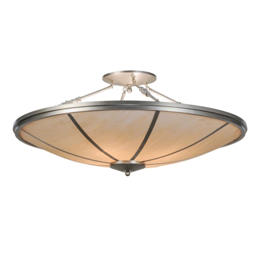 Meyda Tiffany Commerce 4 Light 45" Wide Semi-Flush Bowl Ceiling Fixture - Nickel Finish