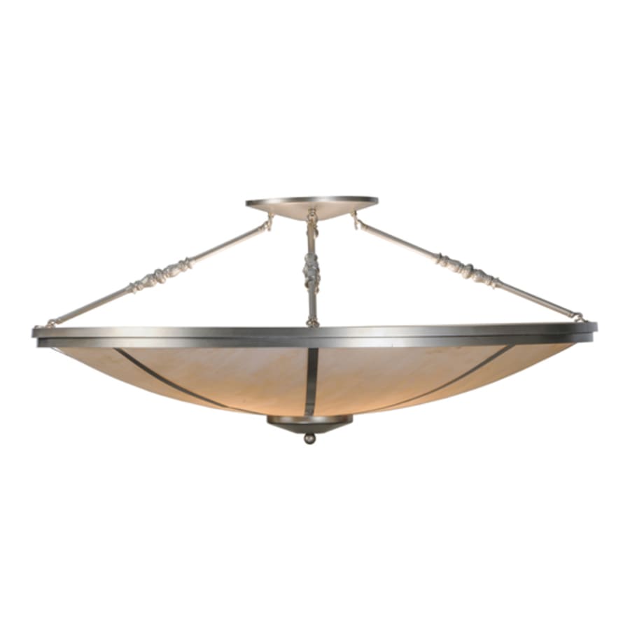 Meyda Tiffany Commerce 4 Light 45" Wide Semi-Flush Bowl Ceiling Fixture - Nickel Finish