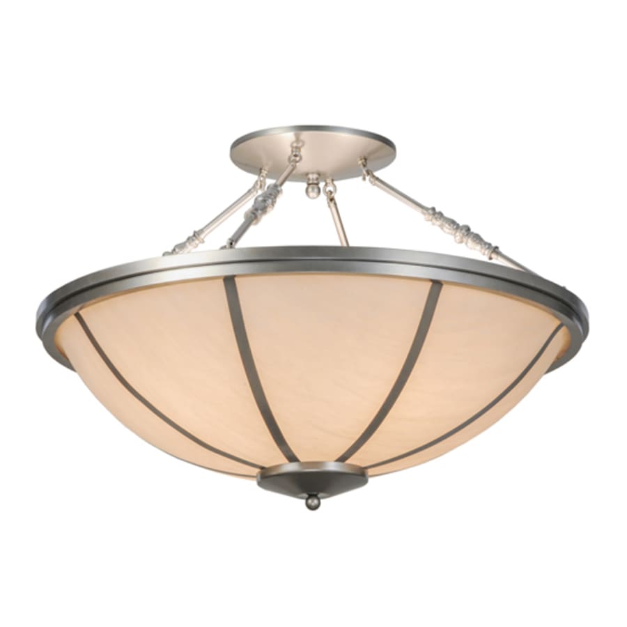 Meyda Tiffany Commerce 4 Light 35" Wide Semi-Flush Bowl Ceiling Fixture - Nickel Finish